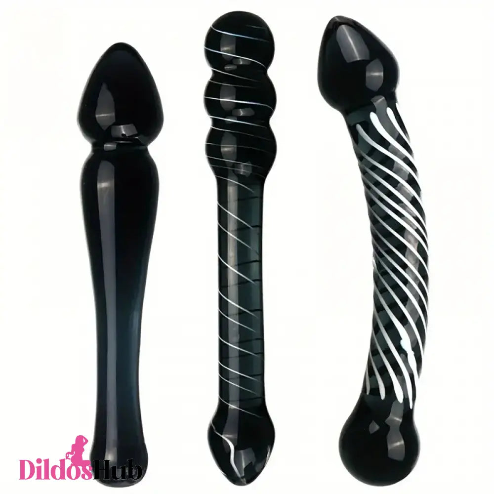 7.68in 7.87in Glass Masturbation Device Dildo For Anal Vaginal Cock Sex Toy