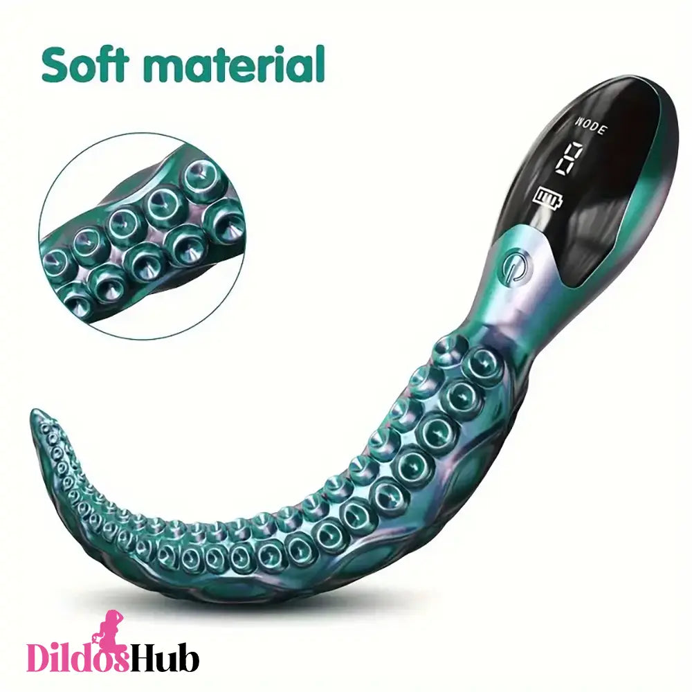10.6in Octopus Tentacle Clitoral Vibrating Monster LED Display Big Cock Dildo
