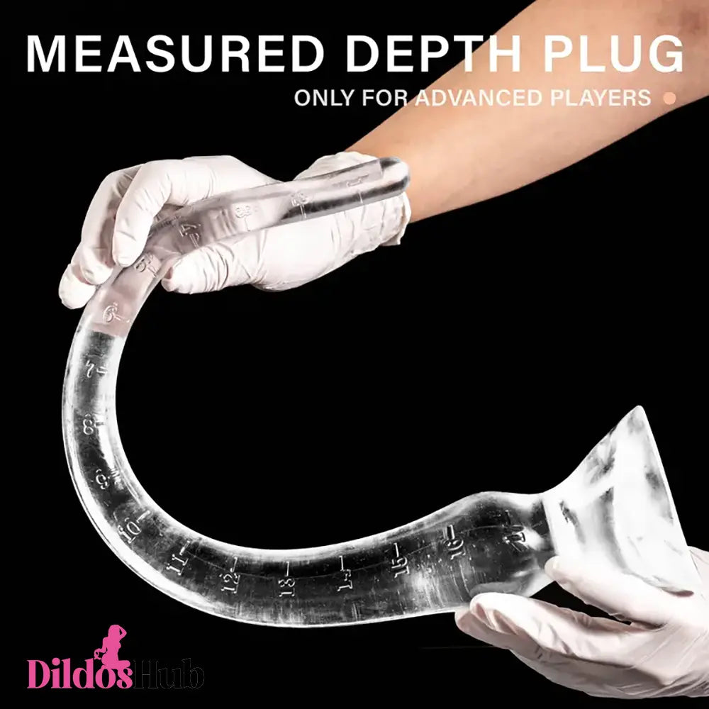 15.74in 19.68in Extra Long Huge Clear Measurable Scale Dick Anal Plug Dildo