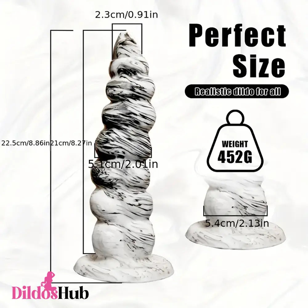 8.86in Monster Realistic Big Fantasy Odd Soft Dildo Dick Prostate Massager