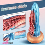 7.8in Soft Silicone Octopus Tentacle Suction Cup Dildo For G-Spot Intimate