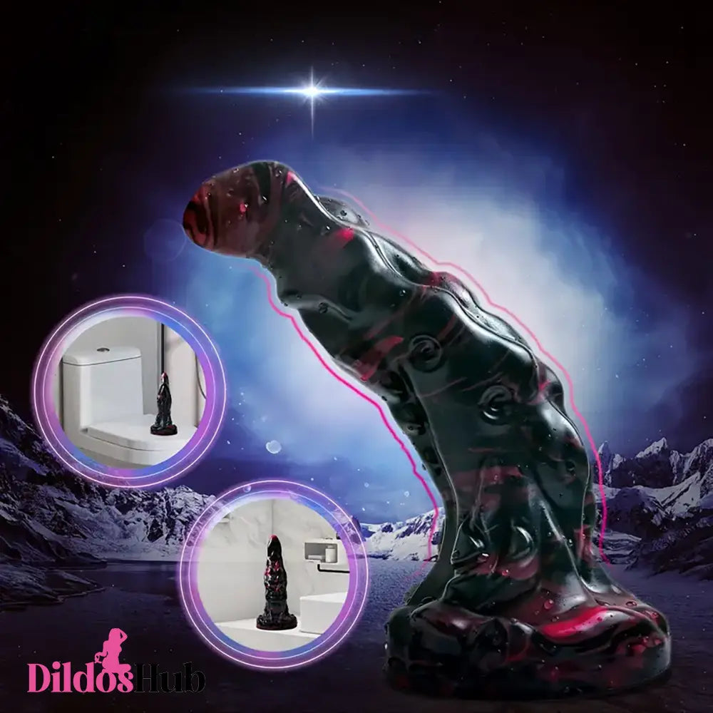 7.67in Monster Silicone Soft Dildo With Suction Cup For Prostate Clit Massage