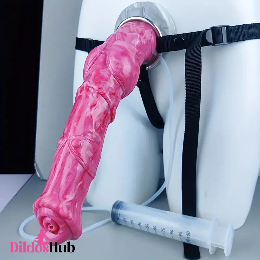 12in Big Silicone Soft Ejaculating Horse Cock knot Real Strap on Penis Dildo
