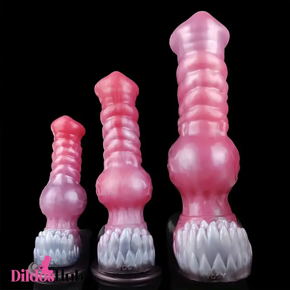 8.26in 10.23in 13.18in Horse Cock Knot Silicone Soft Animal Anal Dildo Dick