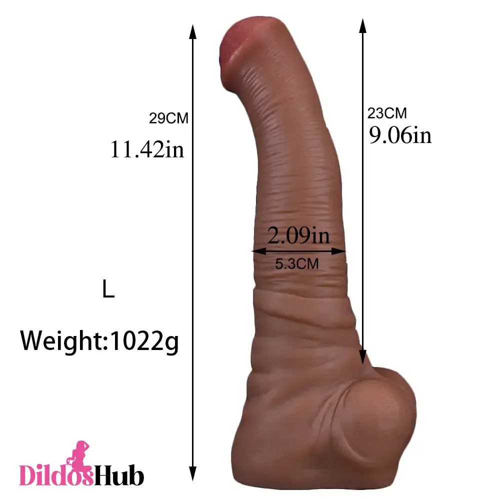 8.66in 11.42in Realistic Silicone Soft Elephant Trunk Female Male Big Dildo