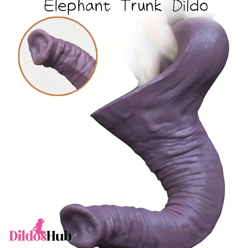 6.88in Soft Silicone Elephant Trunk Dildo Vaginal G-Spot Animal Anal Stimulator