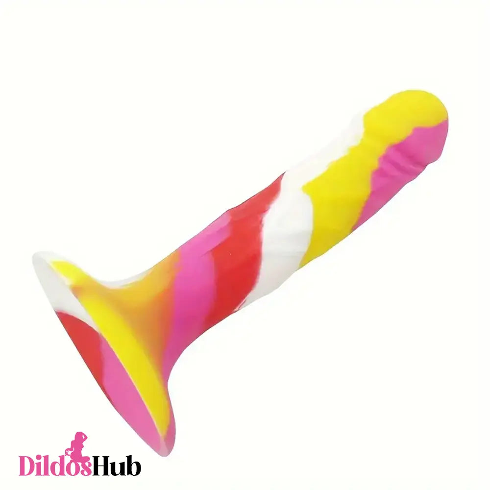 5.71in Silicone Soft Rainbow Cock Discreet Dildo For Increased Stimulation
