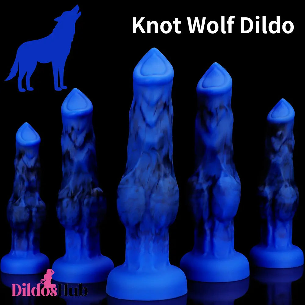 6.65in 7.63in 8.3in 9.25in 10.03in Fantasy Dog Cock Knot Animal Penis Dildo