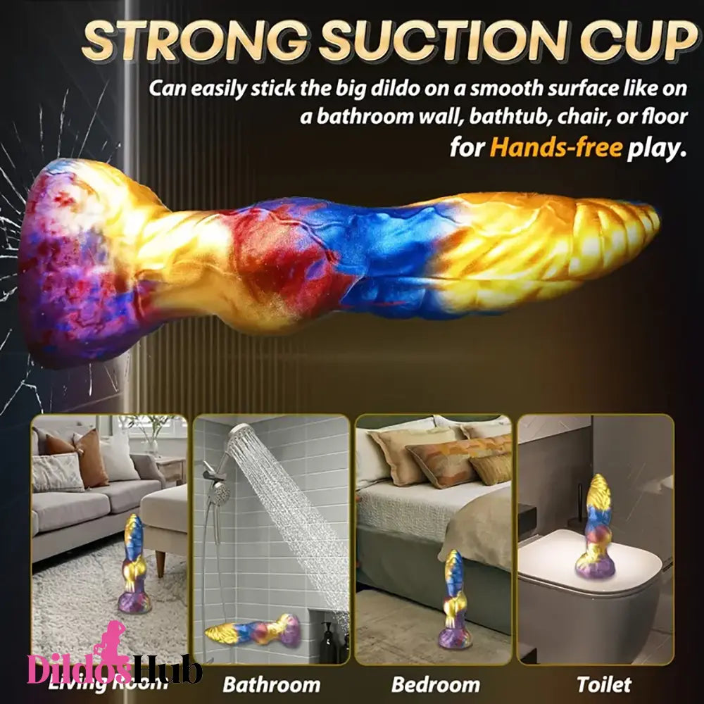 9.29in 3in1 Fantasy knot Vibrating Thrusting Remote Control Alien Dildo