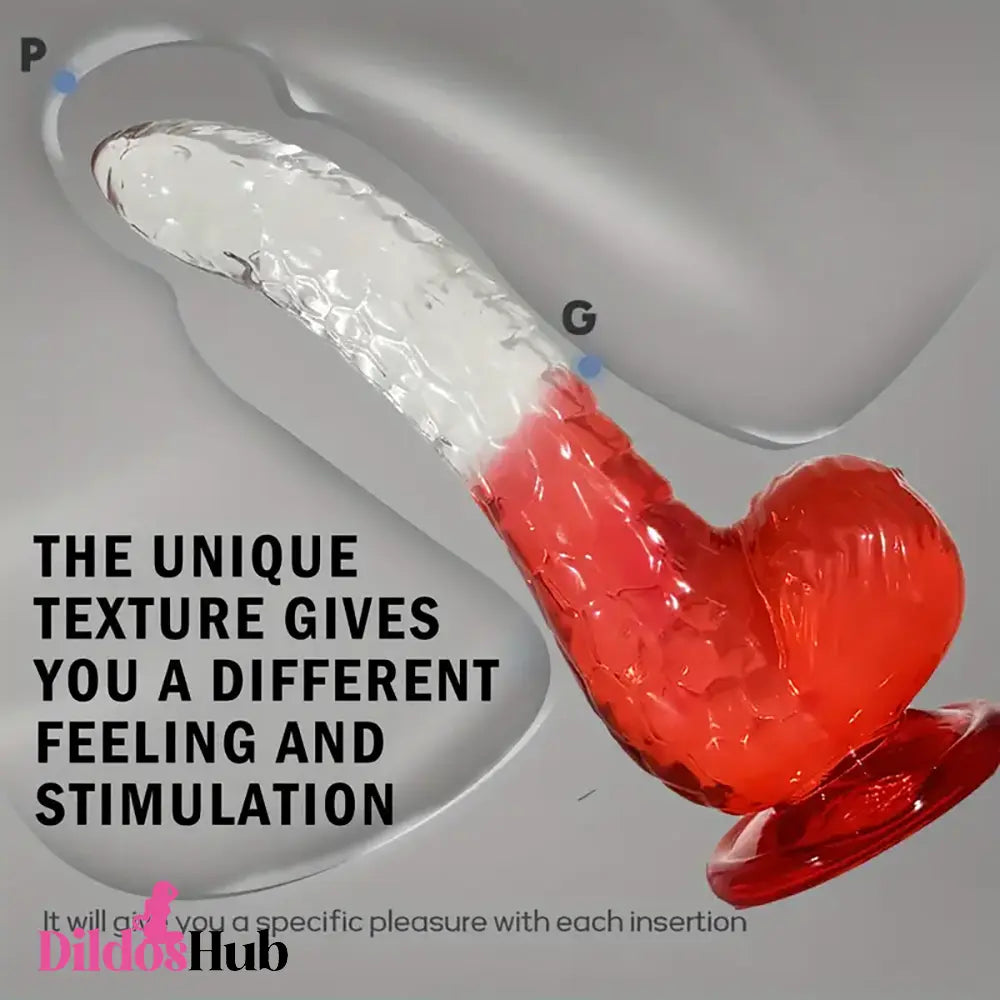 8.27in Soft Silicone Fantasy Gradient Jelly Dildo Waterproof Sex Toy