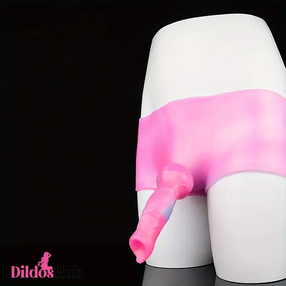 6.25in Silicone Dog Knot Soft Animal Dildo Wearable Panty For Role Clit