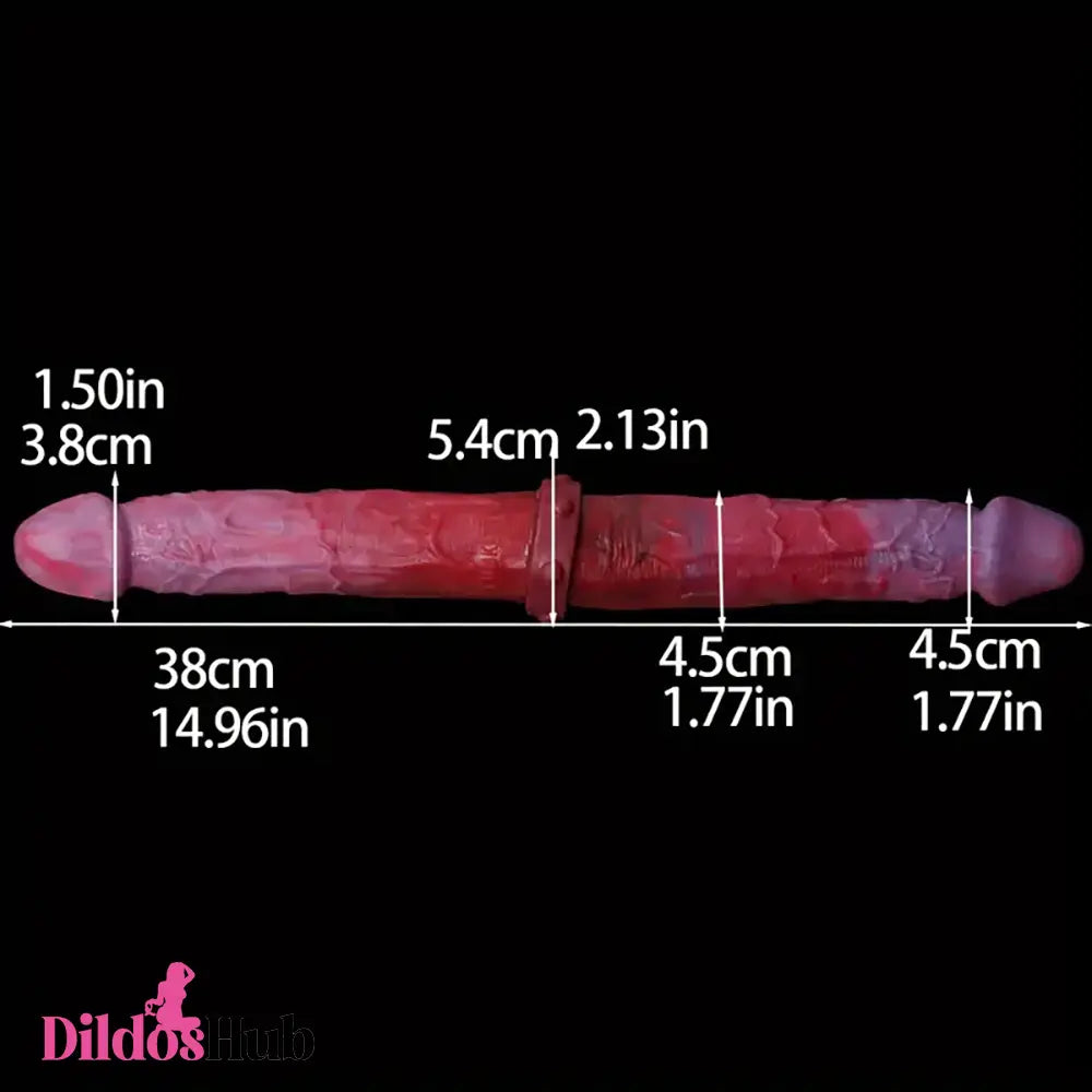 14.96in Realistic Silicone Dual-Headed Long Soft Big Dildo For Feels Like