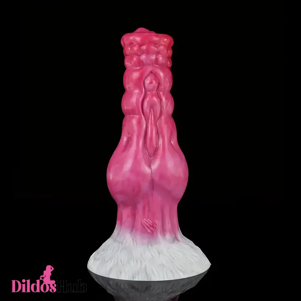 7.28in Dog Knot Silicone Soft Dildo For Women Men G Spot Sex Stimulation