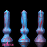 3.81in Mini Soft Silicone Lifelike Animal Dog Knotted Dildo For Beginners - Dildos Hub