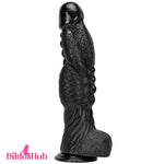 14.56in Big Black Thick Long Dragon Fantasy Monster Dildo Prostate Massager - Dildos Hub