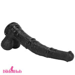 14.76in Extra Long Huge Black Soft Liquid Silicone Horse Real Sex Dildo Dildos Hub