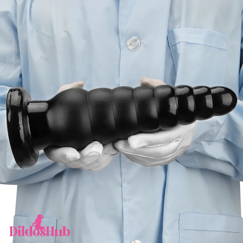 10.63in Realistic Big Silicone Black Dildo Butt Plug For G-spot Simulation Dildos Hub