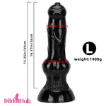 7.48in 14.17in 15.35in Big Black Thick Dog Cock Odd Animal Real Dildo - Dildos Hub