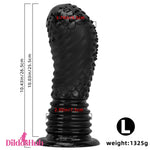 6.1in 8.46in 10.43in Fantasy Black Large Dildo Butt Plug For Fisting G-spot Dildos Hub