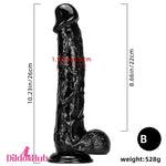 10.23in 13in Big Black Long Real Feeling Dildo For Female Masturbator - Dildos Hub