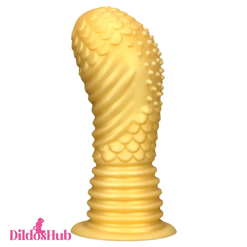 6.1in 8.46in 10.43in Soft Liquid Silicone Thick Gold Male Butt Plug Dildo Dildos Hub