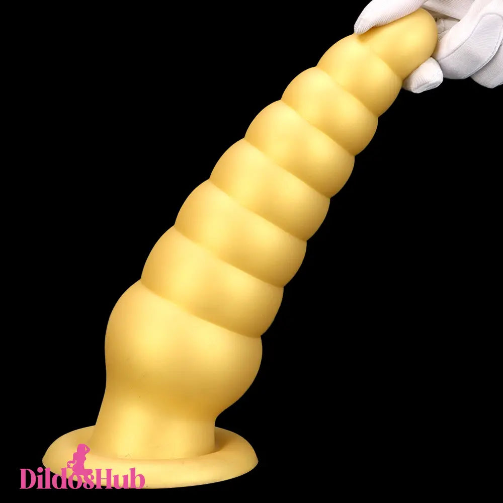 10.63in Soft Silicone Big Gold Butt Plug Dildo For Anal Clit Love Sex Toy Dildos Hub