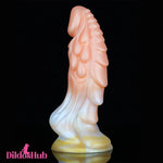 7.4in Soft Silicone Fantasy Dragon Spiked Dildo Female Male Masturbator - Dildos Hub