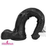 14.76in Extra Long Huge Black Soft Liquid Silicone Horse Real Sex Dildo Dildos Hub