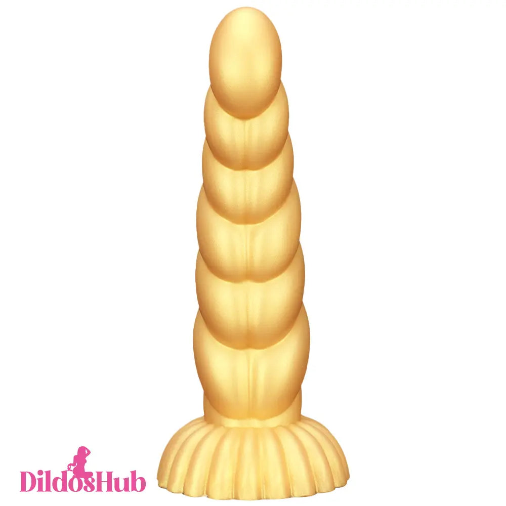 5.51in 7.87in 10.23in Gold Silicone Soft Fantasy Dildo For Clit Masturbator - Dildos Hub