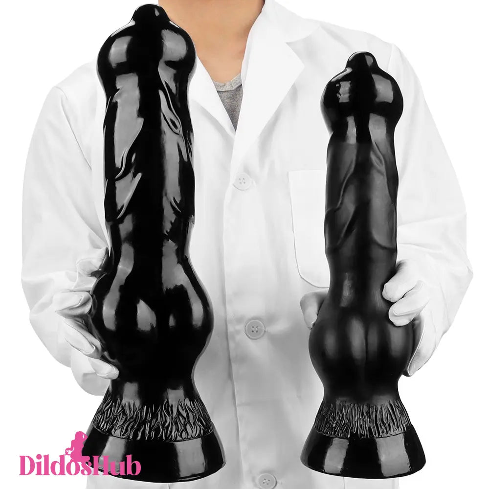 7.48in 14.17in 15.35in Big Black Thick Dog Cock Odd Animal Real Dildo - Dildos Hub