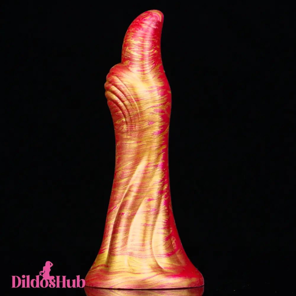 4.56in Soft Silicone Fantasy Finger Dildo With Sucker Hands-Free Play - Dildos Hub