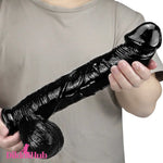 10.23in 13in Big Black Long Real Feeling Dildo For Female Masturbator - Dildos Hub