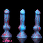 3.81in Mini Soft Silicone Lifelike Animal Dog Knotted Dildo For Beginners - Dildos Hub