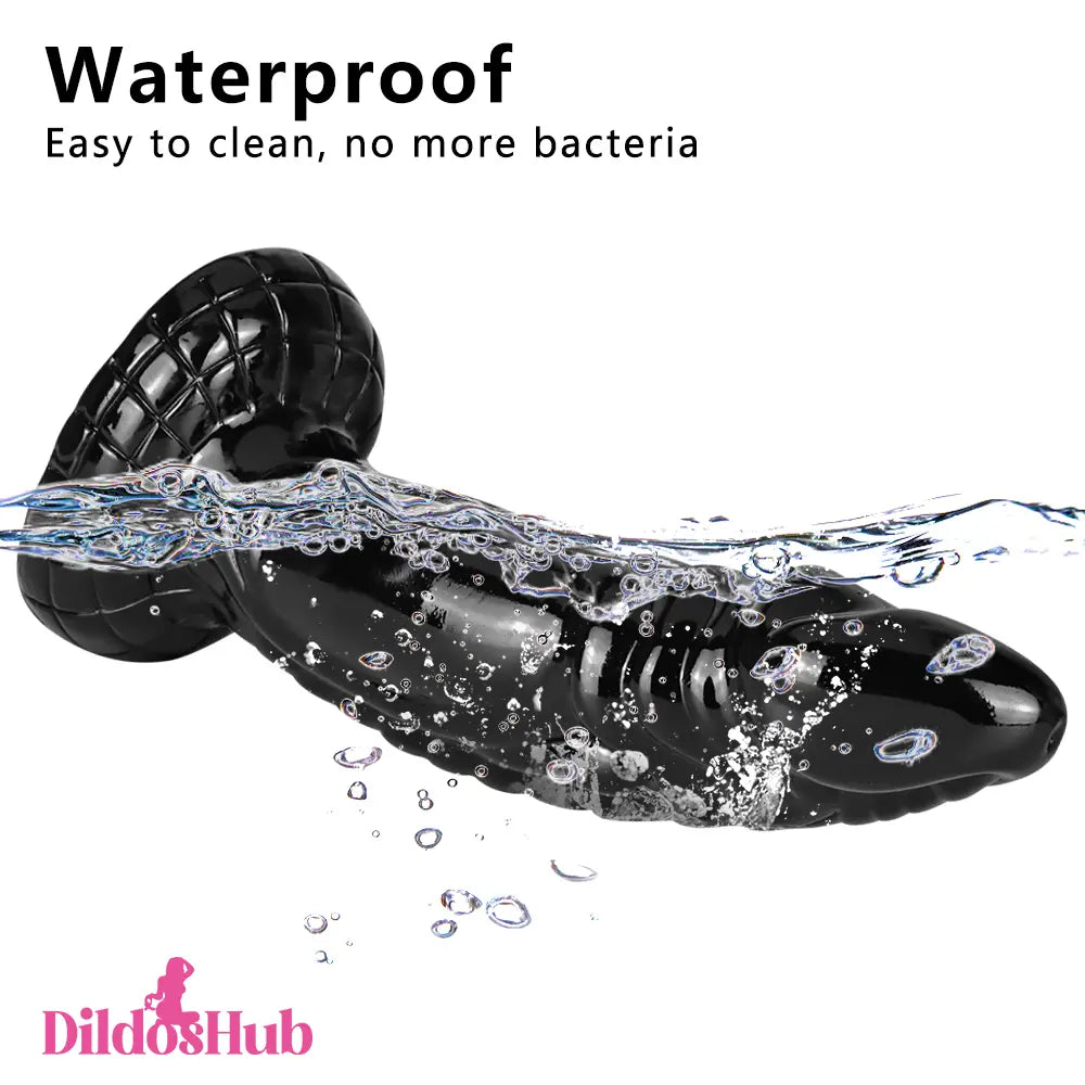 8.66in Monster Odd Black Big Dildo For G-Spot Intense Masturbator - Dildos Hub