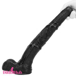 14.76in Extra Long Huge Black Soft Liquid Silicone Horse Real Sex Dildo Dildos Hub