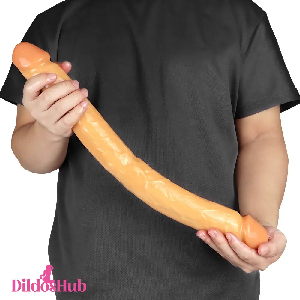 18in Big Long Dual Penetration Dildo For G-Spot Lesbian Stimulation - Dildos Hub
