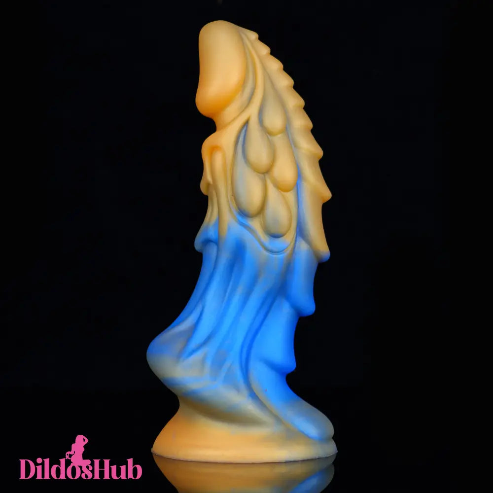 7.4in Soft Silicone Fantasy Dragon Spiked Dildo Female Male Masturbator - Dildos Hub