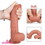8.46in Real Penis Sex Toy Soft Silicone Big Dildo For G spot Stimulation - Dildos Hub