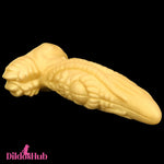 14.56in Gold Liquid Large Soft Long Fantasy Silicone Male Female Dildo Dildos Hub
