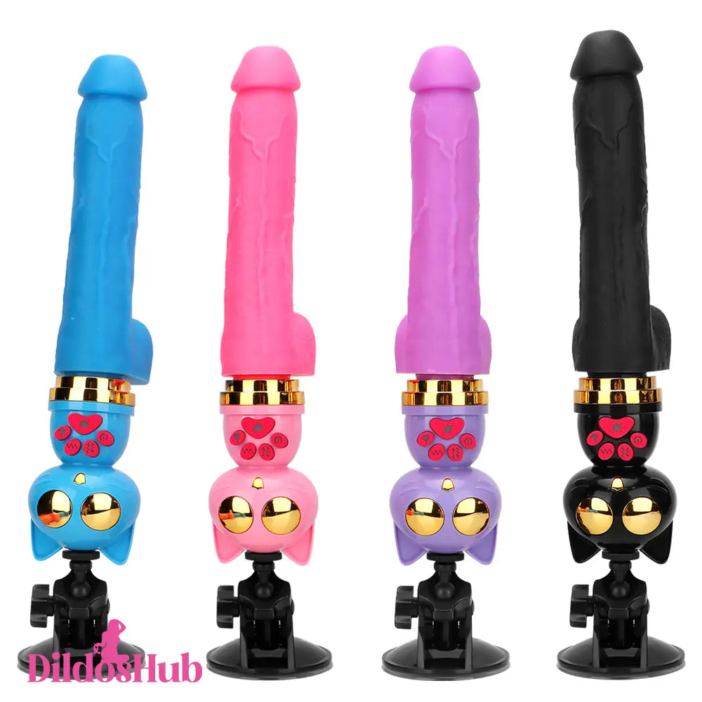 7.87in Cat Warming Thrusting Vibrating Remote Dildo Fucking Machine Dildos Hub
