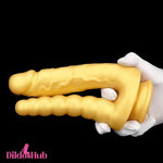 8.07in Silicone Big Soft Dildo Double Heads Dildo Butt Plug For G-spot Sex Dildos Hub