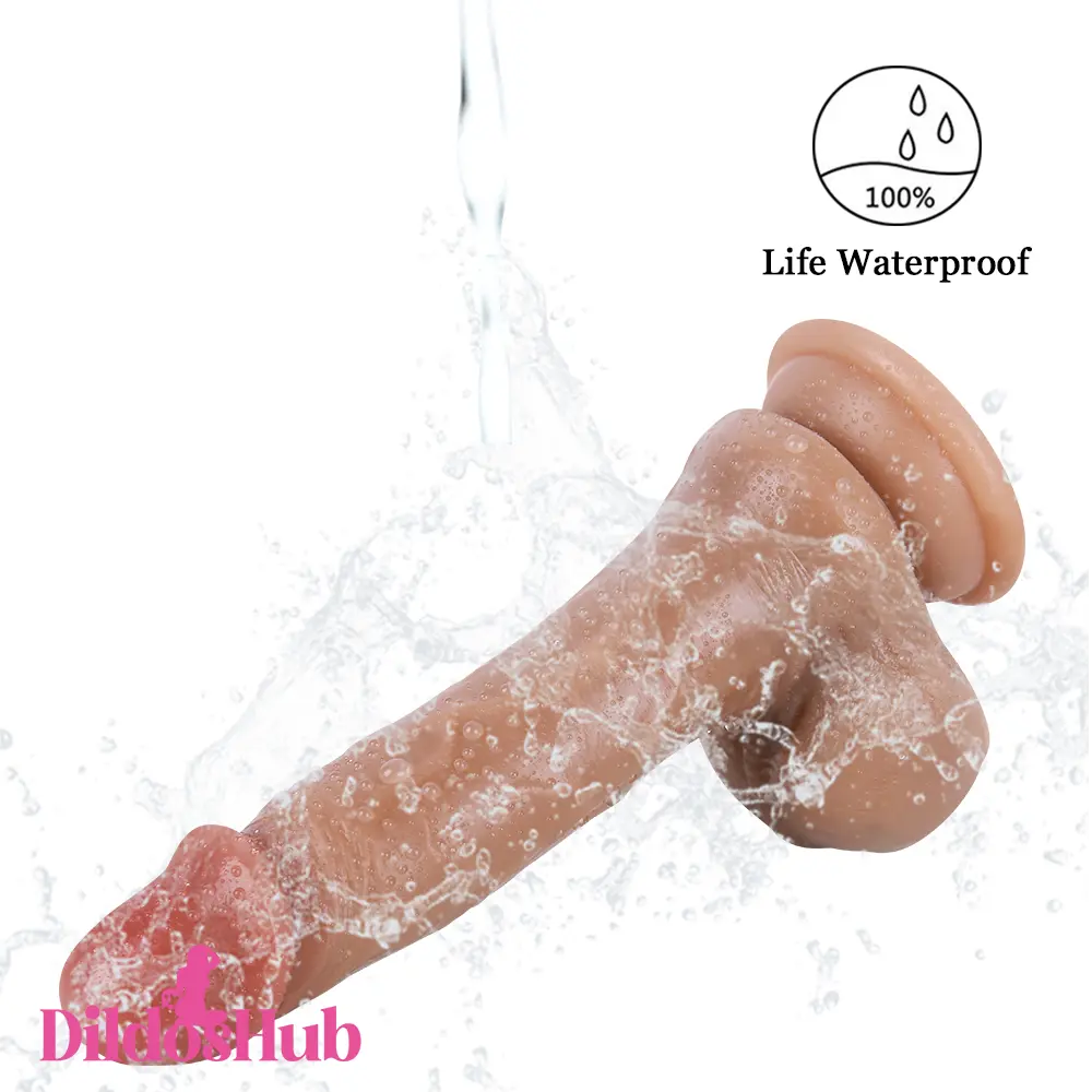 7.09in Lifelike Uncut Dildo With Moving Foreskin For Adult Sex Toy - Dildos Hub