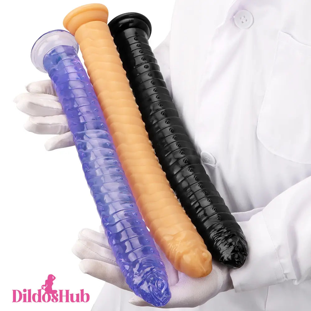 15.35in Long Huge Colorful Dildo For Anal Vaginal Expansion Masturbator - Dildos Hub