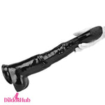 18.5in Big Long Black Dildo Real BDSM Animal Horse Prostate Massager - Dildos Hub