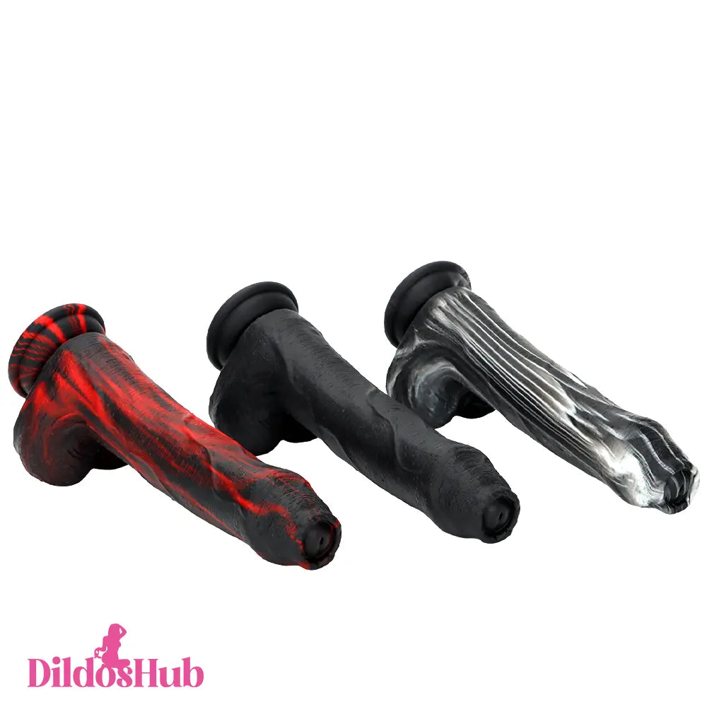 8.46in Large Uncut Silicone Soft Mixed Color Dildo For Women Anal Sex Toy - Dildos Hub