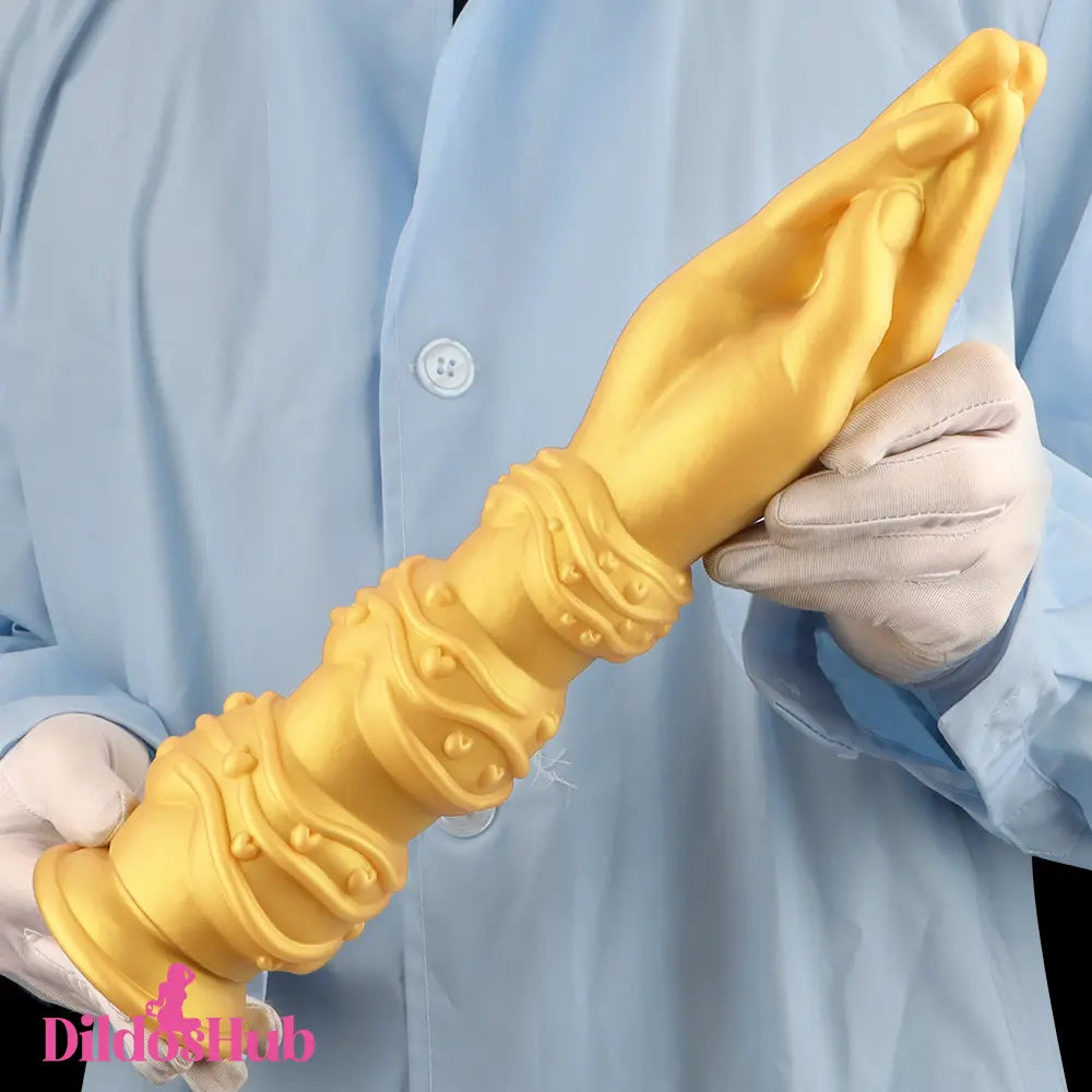 7.28in 9.84in 13.38in Premium Silicone Soft Fist Hands Big G Spot Dildo Dildos Hub