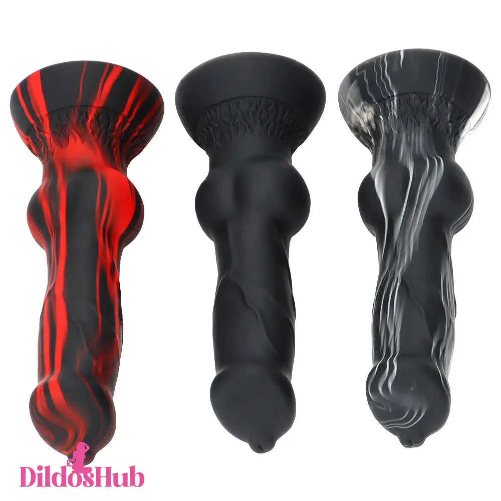 7.48in Silicone Soft Mixed Color Dog Cock Dildo For Anal Vaginal Sex Toy - Dildos Hub