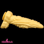 14.56in Gold Liquid Large Soft Long Fantasy Silicone Male Female Dildo Dildos Hub