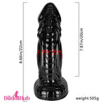 8.66in Monster Odd Black Big Dildo For G-Spot Intense Masturbator - Dildos Hub