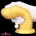 7.08in Premium Soft Liquid Silicone Thick Spiked Anal Butt Plug Dildo Dildos Hub